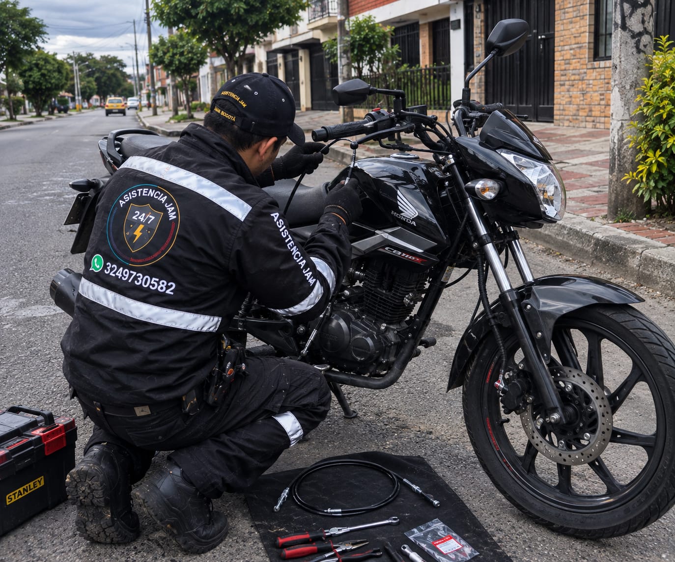 Cambio de guayas de moto